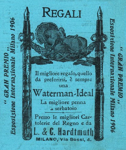 WATERMAN – 1x. 1906-12-23.  L'Illustrazione Italiana - Anno XXXIII, Num.51, copertina