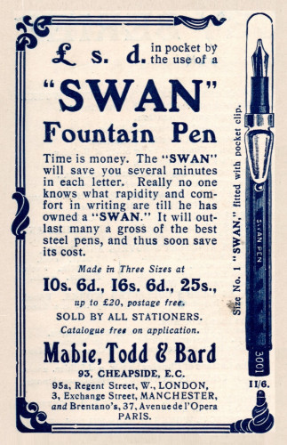 SWAN - 3001 - 1904-09. Harper's Monthly Magazine, n.652, pag.a