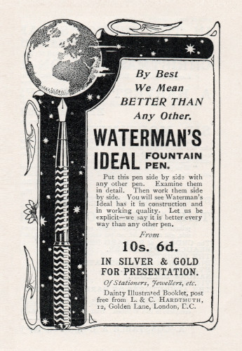 WATERMAN – 1x - 1904-11. Harper's Monthly Magazine, n.654, pag.7