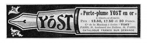 YOST - Generica Marca - 1902-01-04. L'Illustration. pag.5 annonces