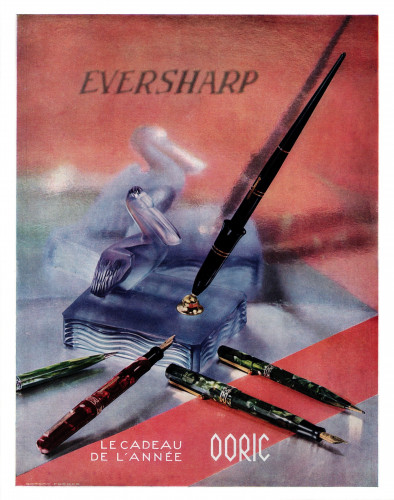 1. EVERSHARP – D’Avesn pelican glass desk set, Doric sets - 1931-12. Probably  attached to L'Illustration - FRONTE.jpg